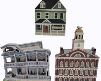 1004 - 2 Sheila's Collectible Wooden Houses & 1 more

