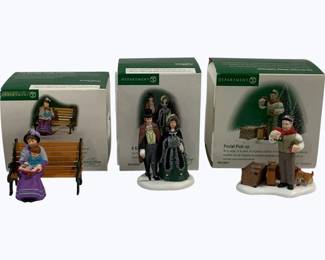 4058x - 3 Dept 56 Dickens Village Figures in Boxes
