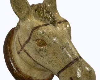 4104 - Carved Horse Head 13 x 11 x 6
