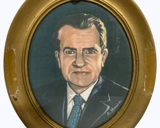 6272 - Signed Portrait of Nixon 13 x 10.5
