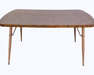 3556 - Vintage MCM Kitchen Table w/ leaf 36 x 60 x 29
