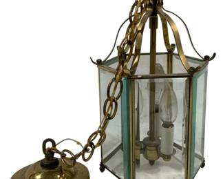 2354 - Vintage Hanging Light Fixture 12" used as-is electric/electronic/mechanical item - no guarantee all components, untested
