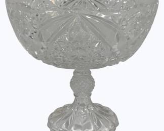 4038 - Pressed Glass Compote 8 x 8.5
