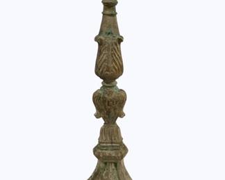 4078 - 25" Tall Carved Candle Pricket

