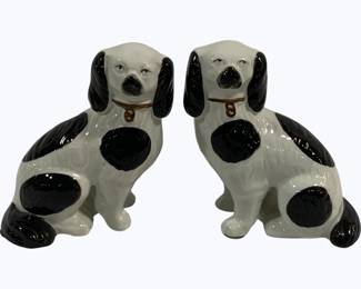 4004 - Pair Andrea Porcelain Dog Figures 6.5"
