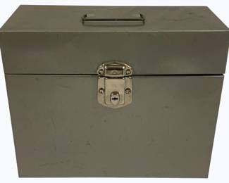 4221 - Metal File Box (no key) - 12.5 x 6 x 10



