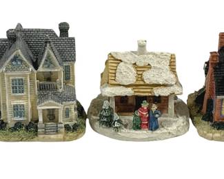 4166 - 4 Harmony Grove Houses/Figures, 2.5" tall

