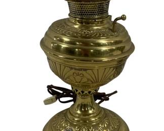 2324 - Brass Lamp Base 12" used as-is electric/electronic/mechanical item - no guarantee all components, untested
