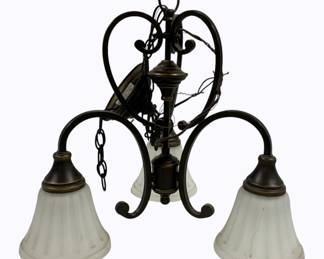 3152 - Hanging Light Fixture 18 x 19 used as-is electric/electronic/mechanical item - no guarantee all components, untested
