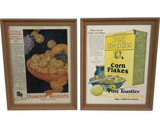 2271 - 2 Framed Advertisements 16 x 12
