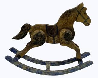 4087 - Carved Rocking Horse Decor 18 x 16 x 4
