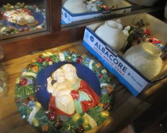 Albert Lang Della Robia wall plaque, early 20th C