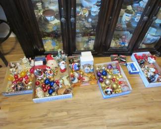 Assorted Christmas ornaments