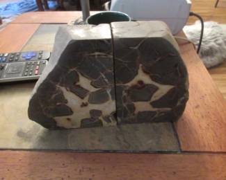 Septarian Nodule split bookends