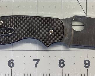SPYDERCO SAGE SERIES KNIFE CARBON FIBER HANDLE WITH BELT CLIP