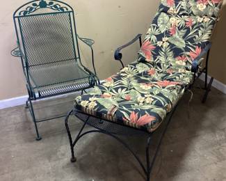 WROUGHT IRON ROCKER & LOUNGE CHAIR NO SHIPPING PICKUP ONLY