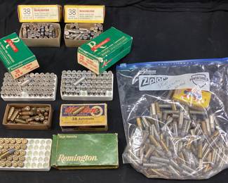 ASSORTED AMMO, .38 SPECIAL, .22cal, 25 AUTO REMINGTON, WINCHESTER, WESTERN