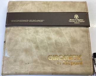 VINTAGE CHROMATIC PENS BY RITEPOINT WITH CORPORATE LOGOS AND MORE LOGO PENS AND PENCILS