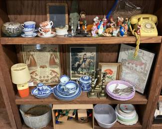 CHOICE SHELF LOT, HOME DECOR, CANDLE STANDS, GLASS, CHINA