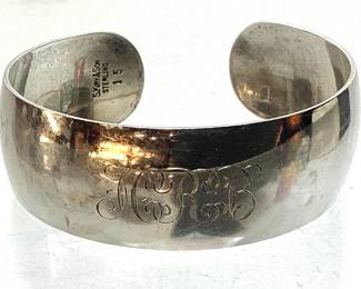 S. KIRK & SON STERLING SILVER ENGRAVED CUFF BRACELET, 37.78g TOTAL WEIGHT