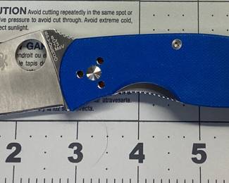 SPYDERCO PERSISTENCE KNIFE DISCONTINUED SERIES BLUE G10 HANDLE,LINER LOCK