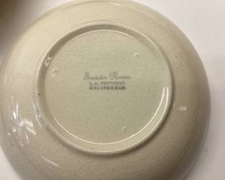 SANTA ROSA POTTERY SERVING PLATE AND 8 BOWLS 12.5 INCH ROUND PLATE AND 5 INCH BOWLS