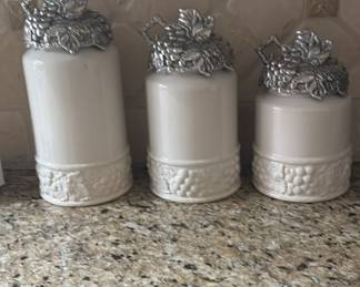 Arthur Court 3 piece canister set. Other Arthur court pieces available