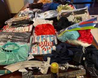 Lots of kids and adult Halloween costumes