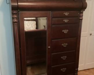 cherry wood gentlemen s chest armoire