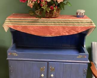 Vintage Wood Cabinet 2 Shelves