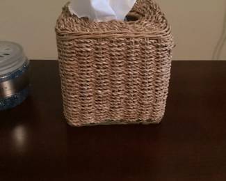 wicker tissue box cover