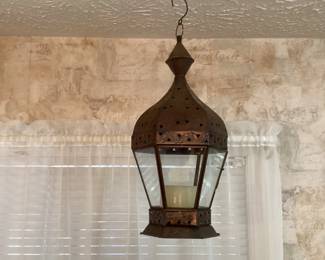 tapered moroccon style hanging lantern