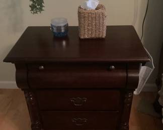 Dark Cherry 2 drawer night stand