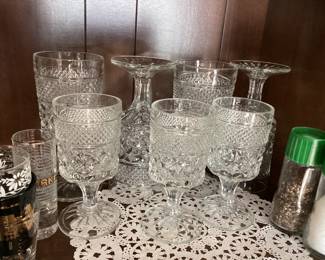 Wexford Diamond Pattern Wine Goblets