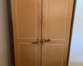 Wood double door storage cabinet