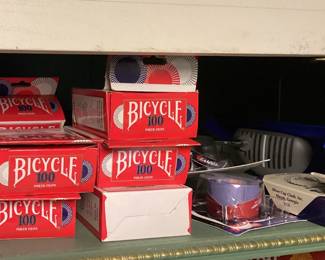 Camel Cigarette LighterBicycle Poker Chips, Silver Cup 