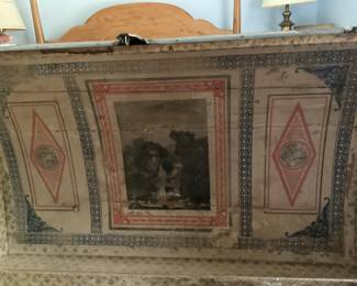 Antique Scottish Trunk inside top