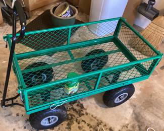 metal garden utility wagon