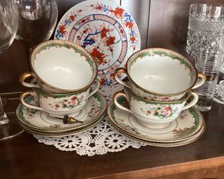 Noritake teacup and Saucer with Gold RimJPG