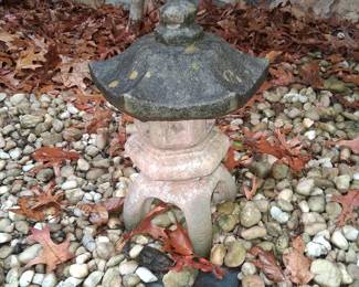 Japanese stone yukimi lantern