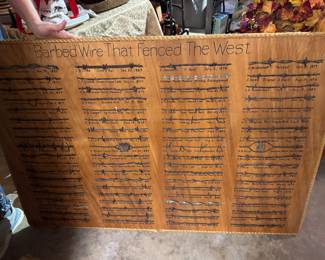 Barbed wire that fenced the west sign