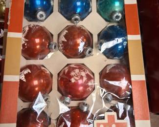 VINTAGE GLASS ORNAMENTS