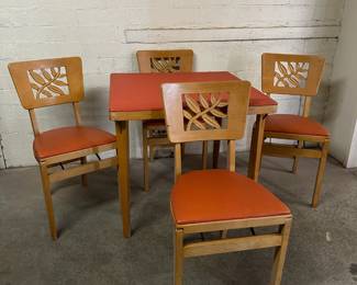 Midcentury modern game table and chairs