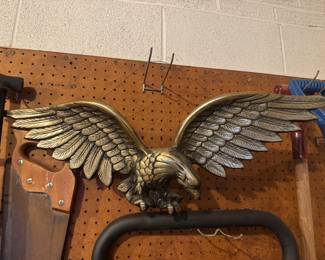 Vintage Cast Metal American Bald Eagle Wall Hanging