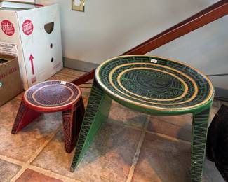 Peruvian Folk Art Milking Stools