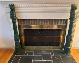 Vintage Cast Iron Horse Head Hitching Posts (pair)