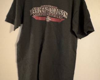 Harley Davidson Distressed Graphic Logo T-Shirt Size L