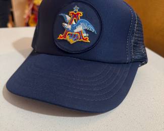 Vintage Anheuser-Busch Blue Mesh Snapback Trucker Hat
