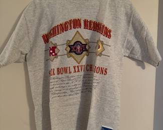 Vintage Nutmeg Mills Washington Redskins Super Bowl XXVI Champions T-Shirt Size L (Never Worn)