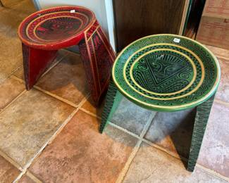 Peruvian Folk Art Milking Stools